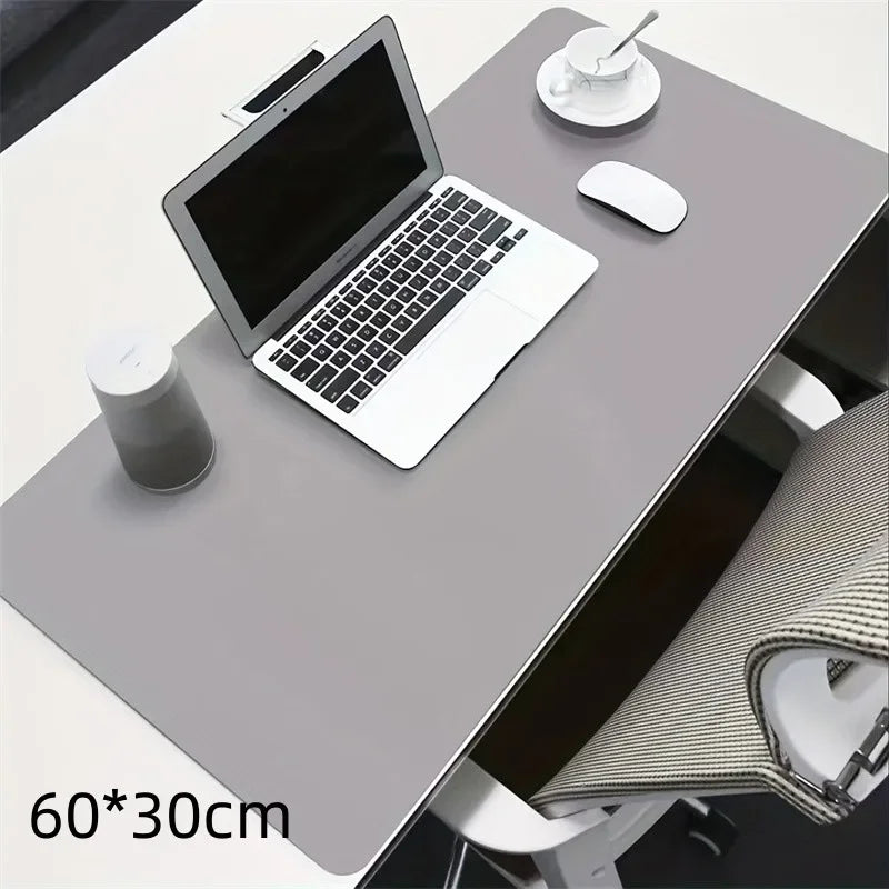 Large 600×300mm PU Leather Desk Protector – Waterproof Office Keyboard Pad & Gaming Mousepad