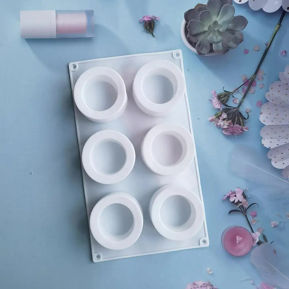 Silicone 6-Link Concave Cup Cake Mold Dimpled Cupcake Mold DIY Cake Chocolate Maker Tool Kitchen Baking Tool Accessories