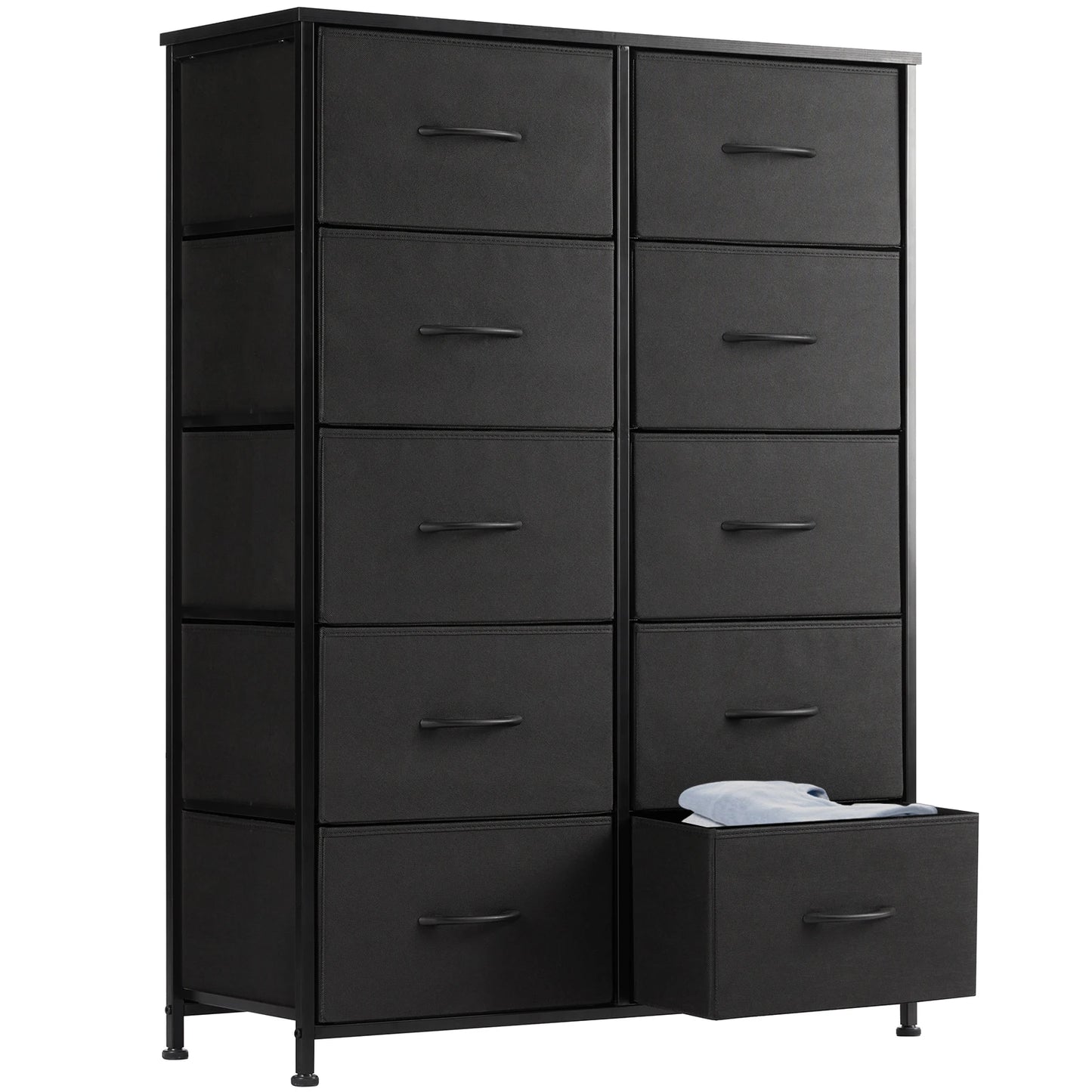 Wardrobe Drawers For With 10 Fabric Drawers and Steel Frame For Storage Closet Bedroom Living Room JHK