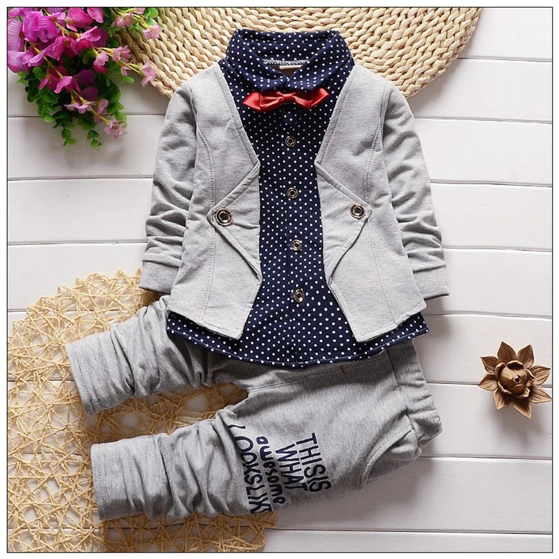 Baby Boys Suit Children Fashion Jacket Pants 2Pcs/Set Toddler