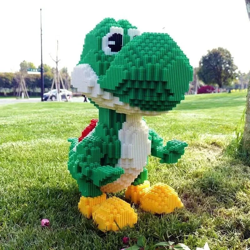33cm Giant Green Dinosaur Building Blocks (Small Particle Bricks)