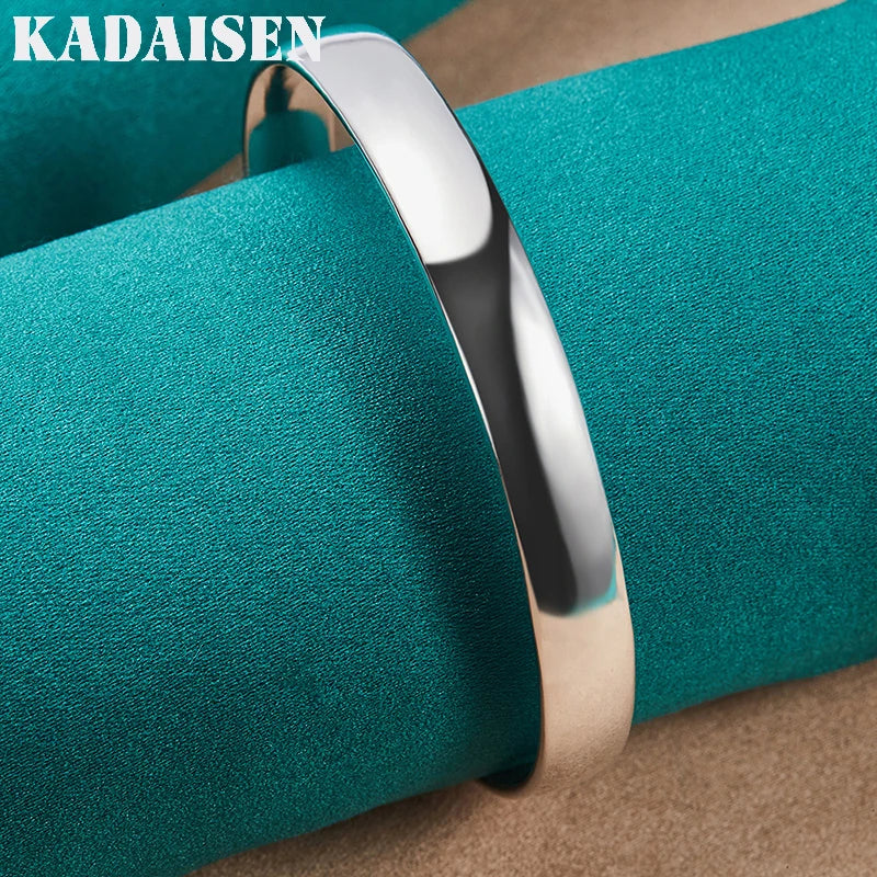 925 Sterling Silver 10mm Smooth Round Bangle – Women’s Wedding & Fashion Jewelry