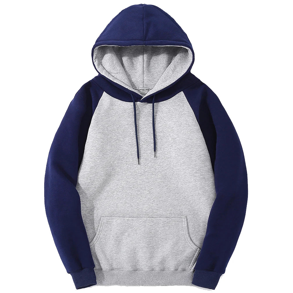 Men Women Loose Oversized Warm Fleece Raglan Hooded Sweatshirts
