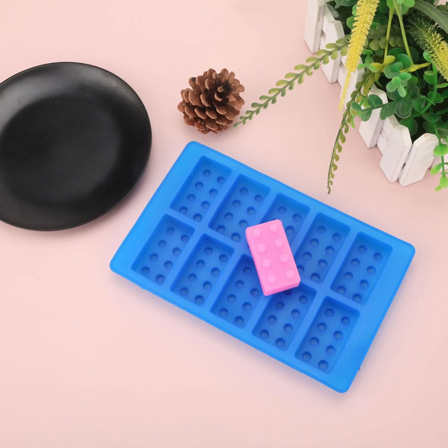 1/6PCS Robot Ice Cube Tray Silicone Mold Candy Moulds Chocolate For Kids Party and Baking Minifigure Building Block Themes