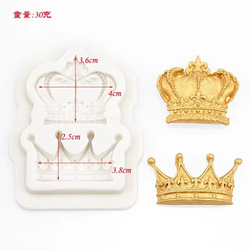 3D Princess Crown Silicone Mold – Fondant, Resin, Clay & Candy Mould for Cake and Cupcake Decorating