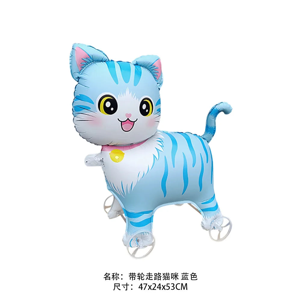 1pcs Cartoon Standing Cat Shape Foil Animal Balloon Baby Shower Birthday Party Decoration Wedding Valentine's Day Decor Balloons