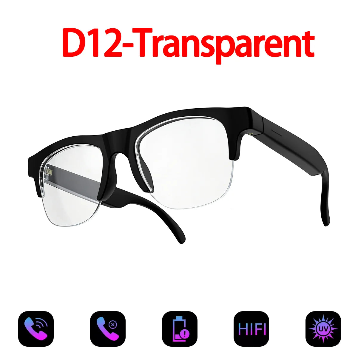 Smart Bluetooth Glasses – Music & Calls, Anti‑Blue Light
