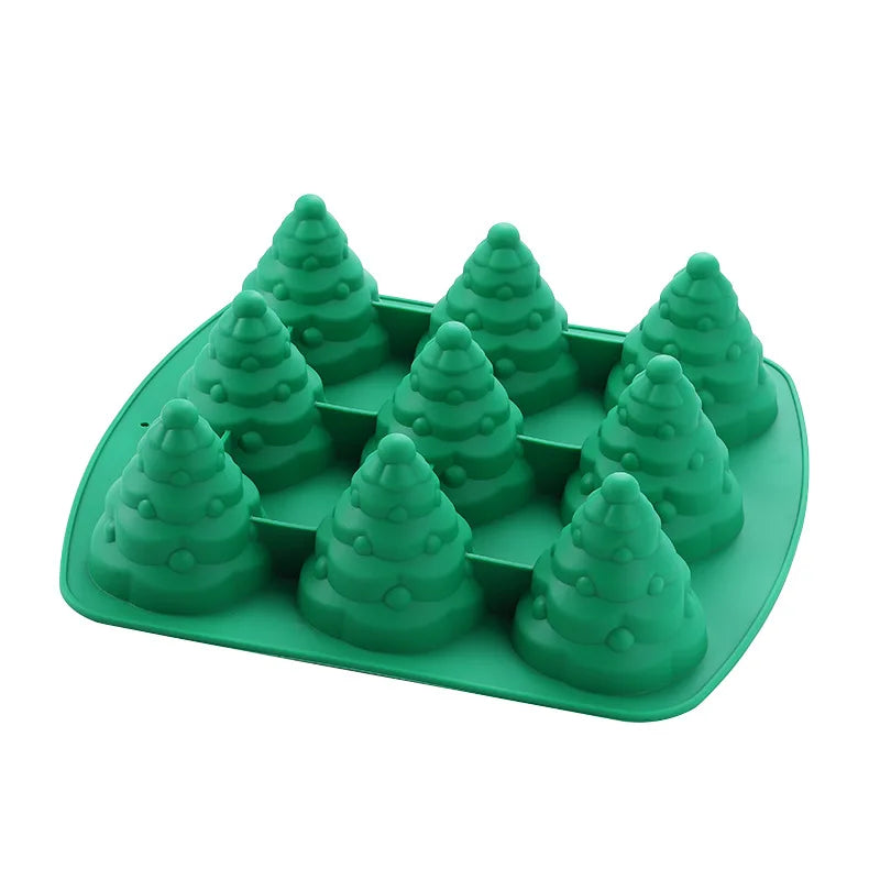 Christmas Silicone Baking Mold – Tree, Santa, Snowman & Gingerbread Shapes for Chocolate & Candy