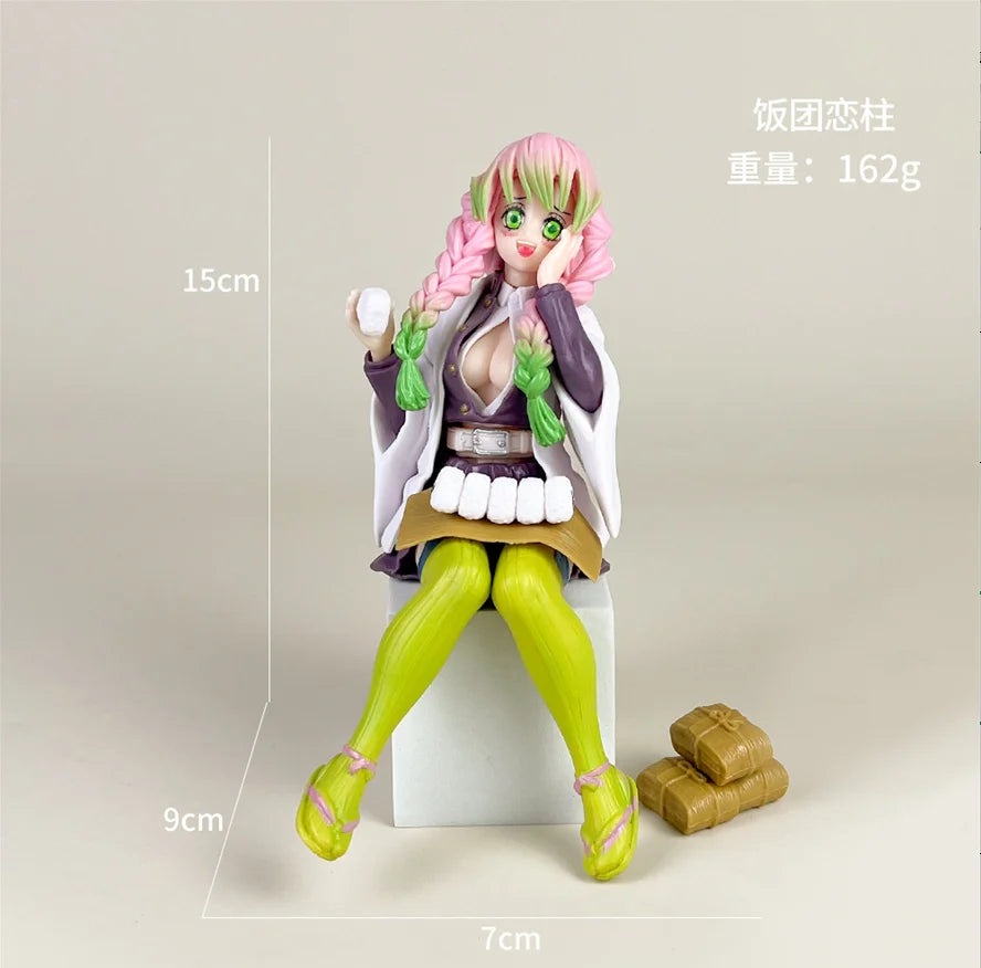 Hot Anime Demon Slayer Sit Eating High Quality Rice Figure All Style Tanjirou Nezuko Kyoujurou Tengen Tokitou Muichirou Figurine