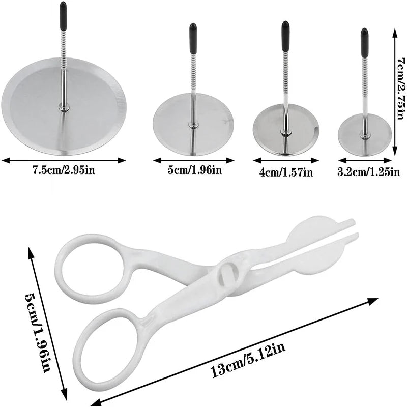 5Pcs Cake Flower Nail and Flower Lifters Cake Decorating Tool Cake Flower Nail Lifters Kit Icing Flowers Decoration Baking Tool