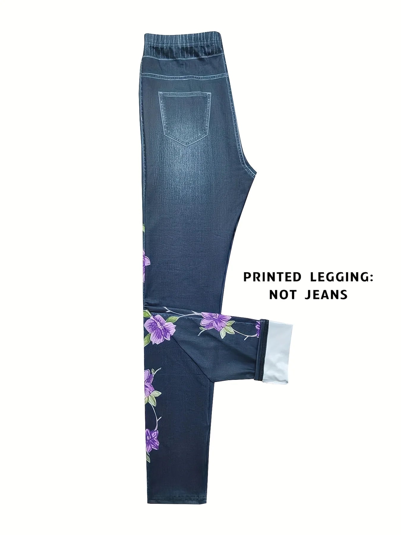 Women’s Faux Denim Print Leggings