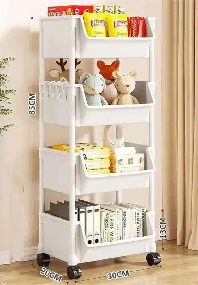 Slim Kitchen Corner Storage Trolley — Multi‑Layer Organizer