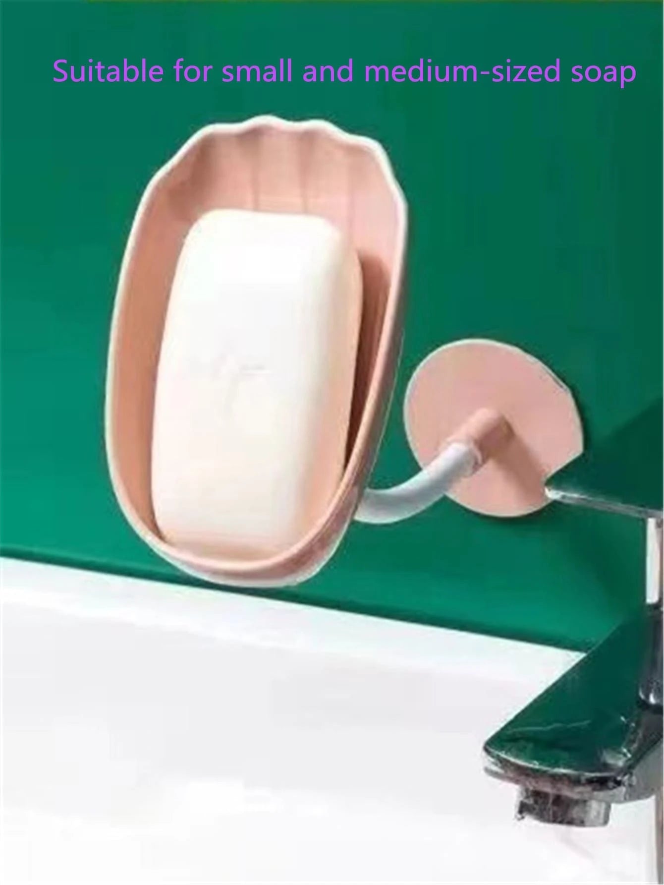 Leaf-Shaped Soap Holder with Suction Cup - Bathroom Soap Dish Tray and Container