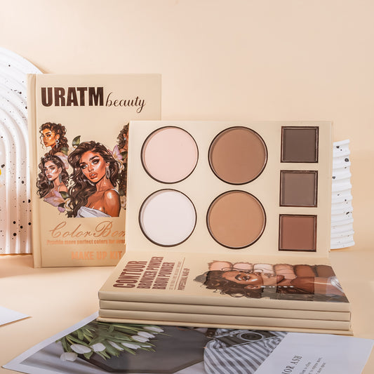 A 43-Color Makeup Palette Designed Like a Book, Featuring Matte Contour And Blush Shades, Shimmering Glitter Highlighter Powder, And Versatile Makeup Options