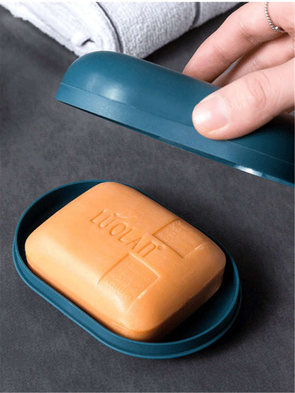 Leaf-Shaped Soap Holder with Suction Cup - Bathroom Soap Dish Tray and Container