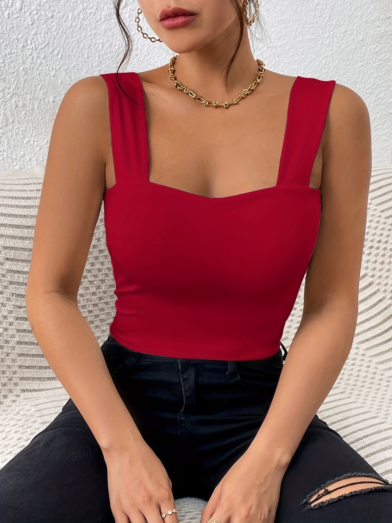 European And American Sexy Chest-Revealing Waist-Cinching Camisole