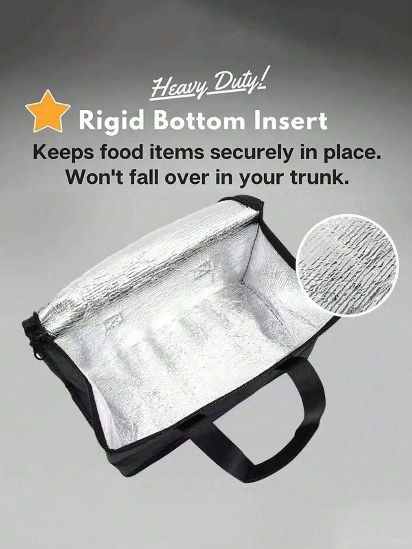 Insulated Grocery Bags Large Capacity Insulation Bag, Reusable Grocery Tote, Soft Cooler Bag, Hot & Cold Takeout or Food Delivery Bag, Lightweight, Sturdy Zipper, Foldable, Stands Upright Portable Summer Travel Holiday School Supplies Camping Equipment for Outdoor and Camping Camping Gear