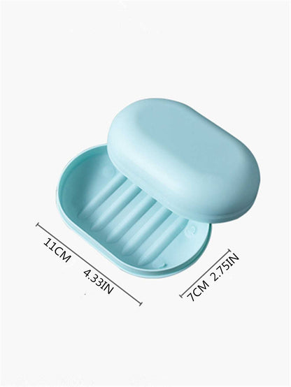 Leaf-Shaped Soap Holder with Suction Cup - Bathroom Soap Dish Tray and Container