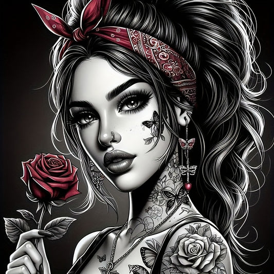 5D New DIY Acrylic Full Drill Large Size Multiple Sizes Adult Diamond Art Painting Kit Suitable for Home Bedroom Entrance Study Bathroom Wall Decoration Easy-to-Use and Relaxing Handicraft Activity Perfect Gift