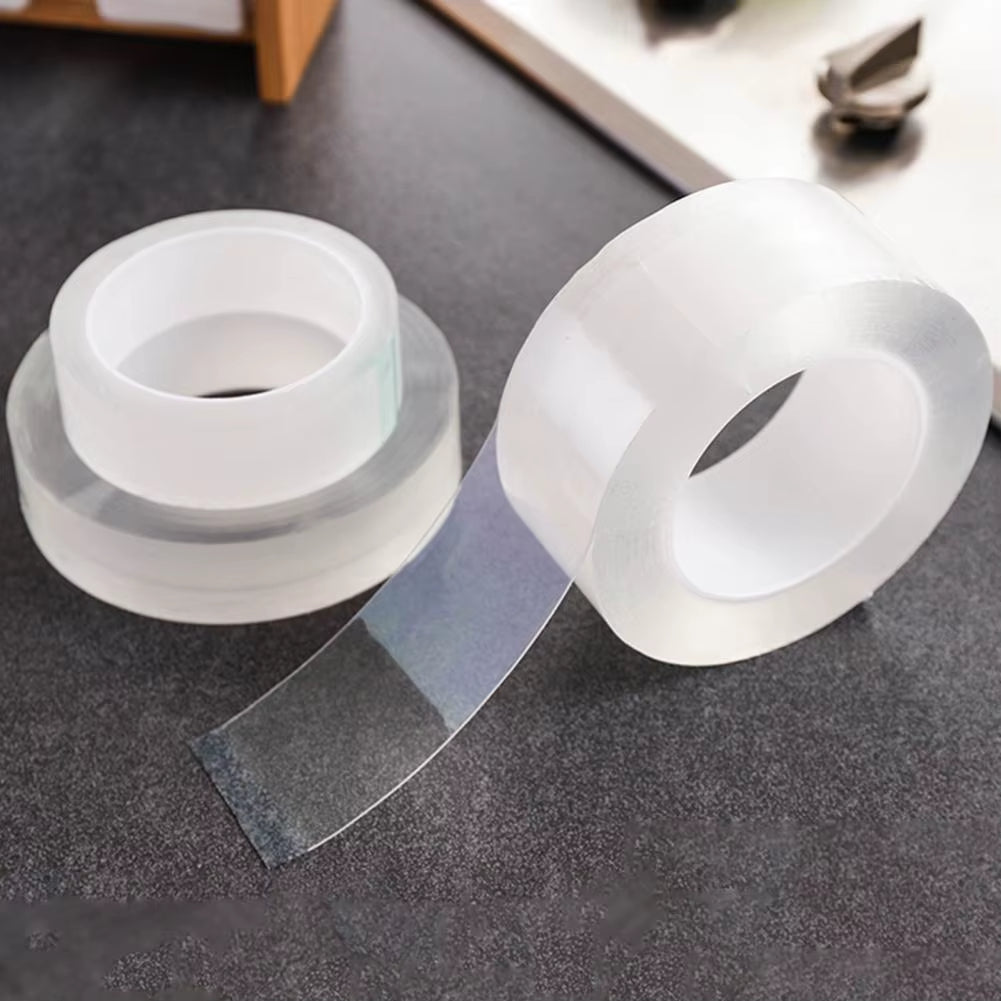 300Cm Transparent Adhesive Tape Masking Traceless Double-Sided Tape for Home Kitchen Waterproof Tapes 10/20/30/50Mm
