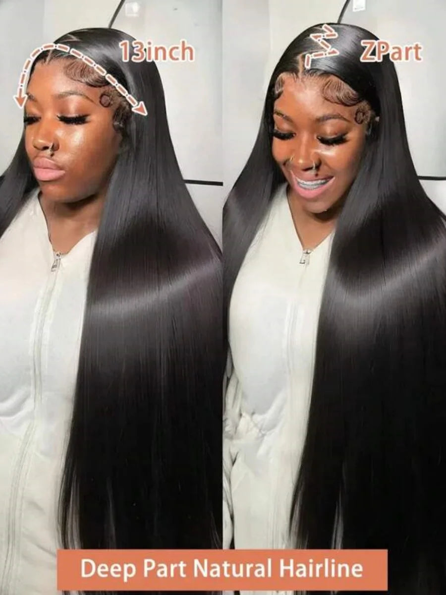 28" Ready‑To‑Go Glueless HD Lace Wig (13×4 / 13×6 · Bone Straight · Brazilian Human Hair)