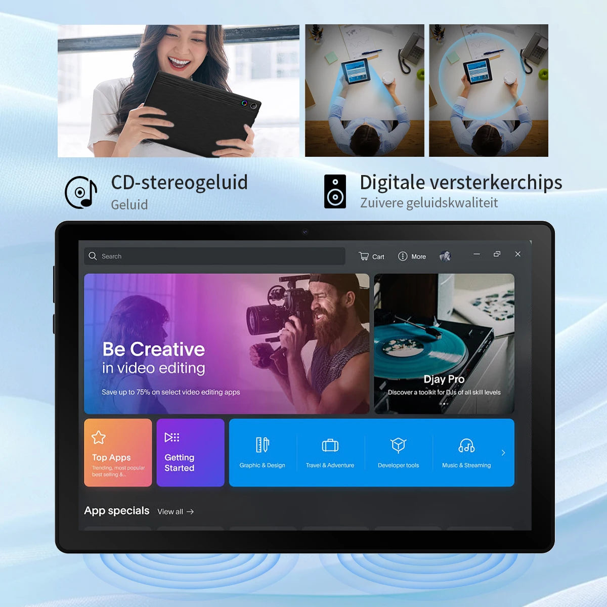 10.1" Android 15 Tablet Set (20GB+64GB)