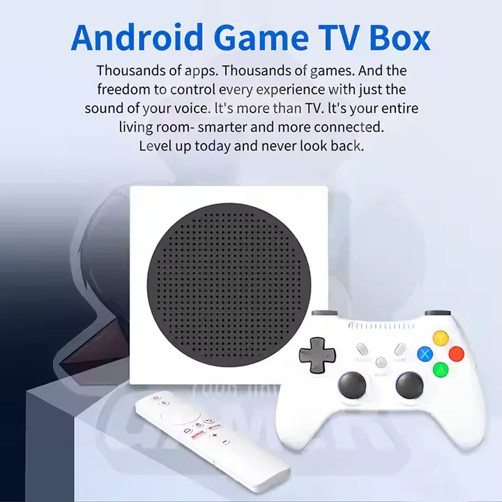 S G8 Game Console Dual Systrem Android TV Game Box  128GB 60000+ Games Android 14 Amlogic S905Y2 Dual Wireless Controllers