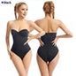 Women's Breathable Strapless Seamless Shapewear Bodysuit Slimming Body Shaper Tummy Control Detachable Shoulder Strap Female