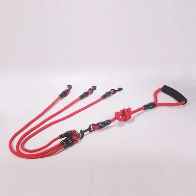 Pet Dog Leash Nylon Rope Double Dual Two Heads Dogs Leash 2 Way Coupler Harness