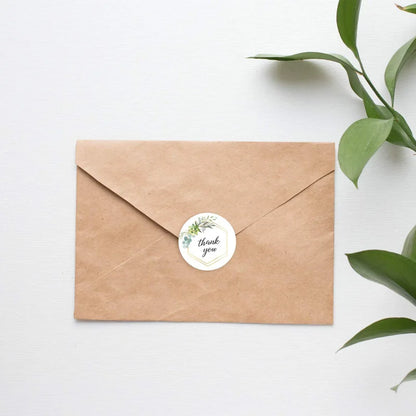 100-500pcs Thank You Round Sticker Scrapbook Envelope Seal Sticker Gift Flower Decoration Stationery Label Stickers