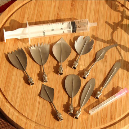 10pcs/set 3D Jelly Flower Art Tools Jelly Cake Gelatin Pudding Nozzle Syringe Nozzle Set Cake Decorating Tools