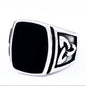 Punk Titanium Steel Valknut Signet Ring