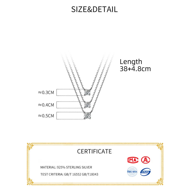 Fine Silver 925 38+4.8cm Silver Necklace For Women Jewelry Fashion Neck Minimalist Pendants 925 Silver Chains Woman
