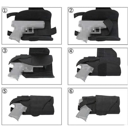 2 Pcs Universal Left Right Hand Gun Holster Adjustable Tactical Drop Leg Thigh Holster with Magazine Pouch