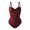 Women's Breathable Strapless Seamless Shapewear Bodysuit Slimming Body Shaper Tummy Control Detachable Shoulder Strap Female