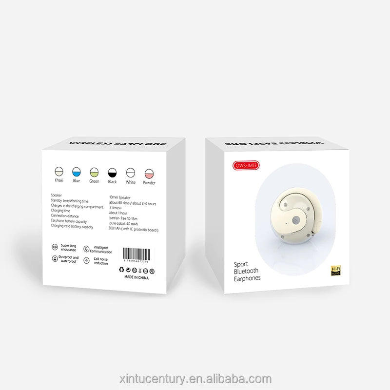 JM13 TWS Earclip Earbuds – Noise‑Canceling