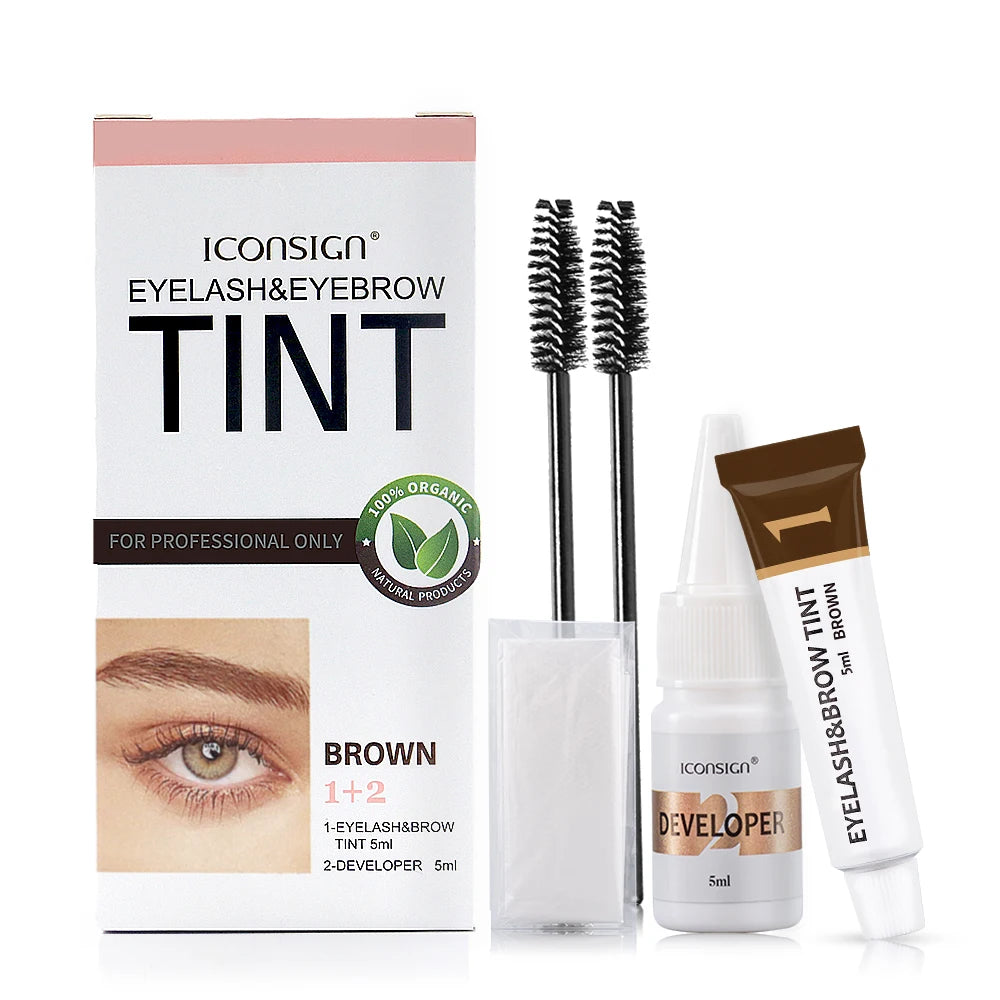 ICONSIGN Lash & Brow Tint Kit – Eyebrow Dye, Mascara Lift & Tattoo‑Effect Tinting Set