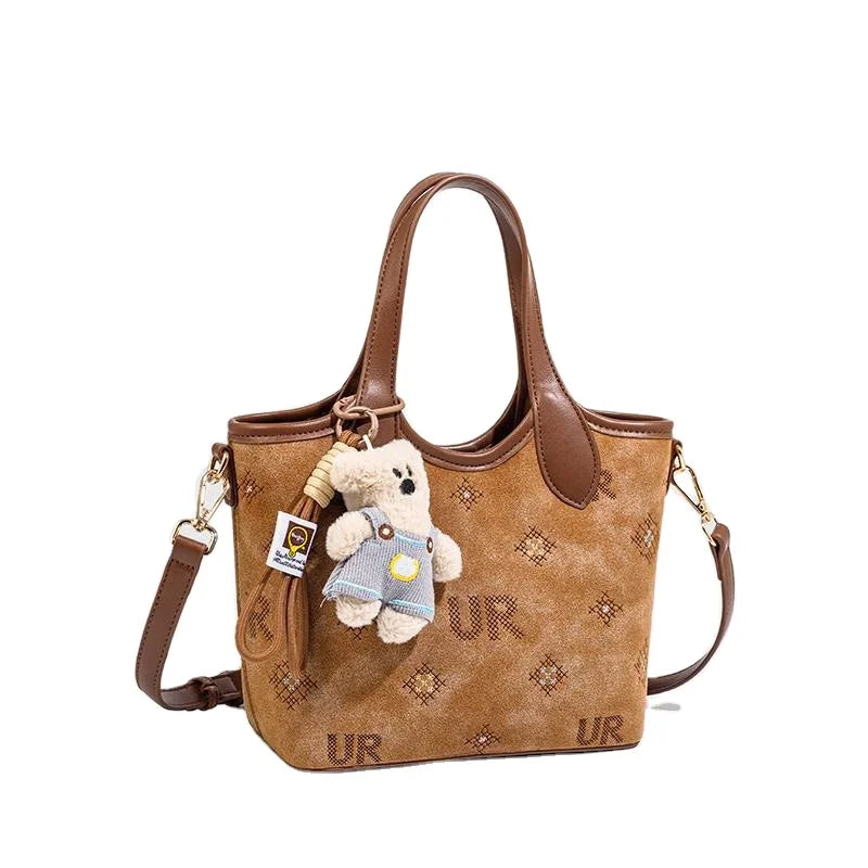 Retro Printed PU Crossbody Bag