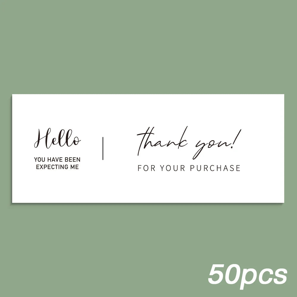 20-50pcs This Package Nice To Meet You Too Sticker Seal Label Thank You Small Business Handmade Merchandise Decoration Stickers