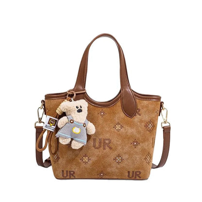Retro Printed PU Crossbody Bag