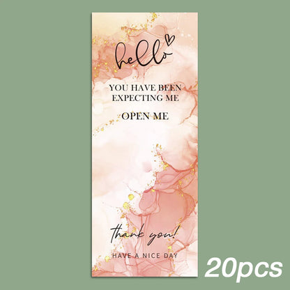 20-50pcs This Package Nice To Meet You Too Sticker Seal Label Thank You Small Business Handmade Merchandise Decoration Stickers