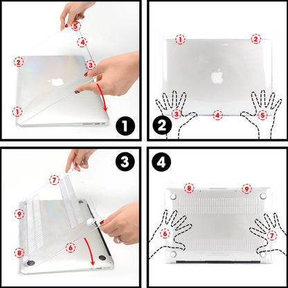 Crystal Laptop Case For Apple Macbook 13 15 16 11 12 For Air 13 A2179 A2337 A2681 For M1 Chip Pro 13 A2338 Mac Protective Cover