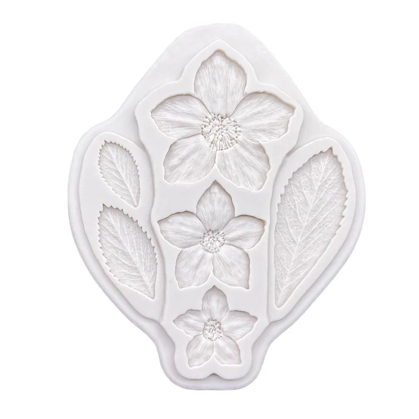 Strawberry Leaf Flower Silicone Mold Sugarcraft Cupcake Baking Mold Chocolate Fondant Cake Decorating Tools