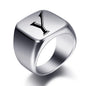 Engraved Stainless Steel Personalized Name Ring
