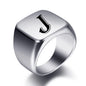 Engraved Stainless Steel Personalized Name Ring