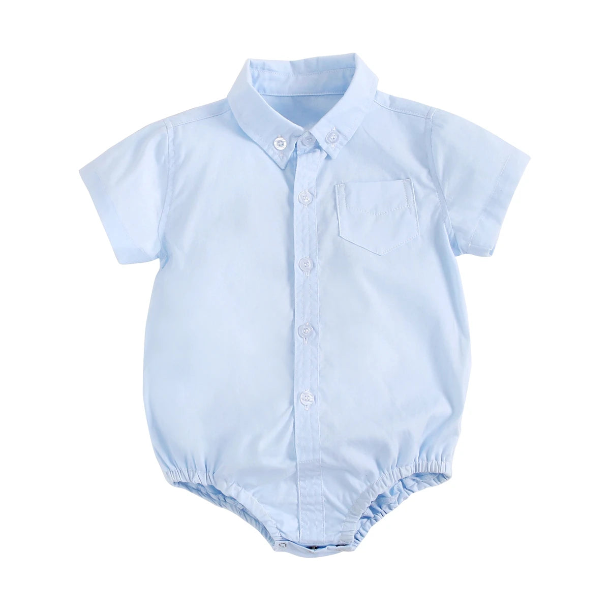 Baby Boys Bodysuits Short Sleeve Plaid Cotton