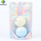 100PCS Smell Proof Plastic Package Ziplock Bags Clear Front Holographic Silver  Pouches Recyclable Metallic Mylar Storage Bags
