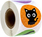 100-500pcs Halloween Black Bat DIY Round Stickers Sealing Packaging Stickers Halloween Gift Decoration 8 Spooky designs