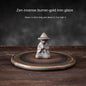 Japanese Gilding Iron Glaze Incense Holder Set Coil Burner Aromatherapy Furnace Incense Plate Mosquito Coil Bracket Diffuser