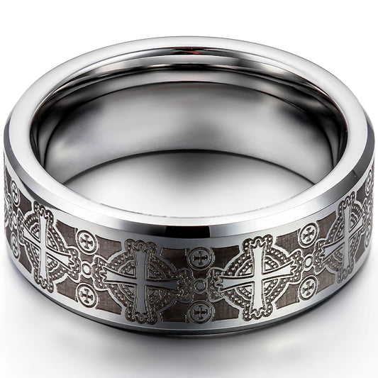 Tungsten Vintage Men's Ring 8mm
